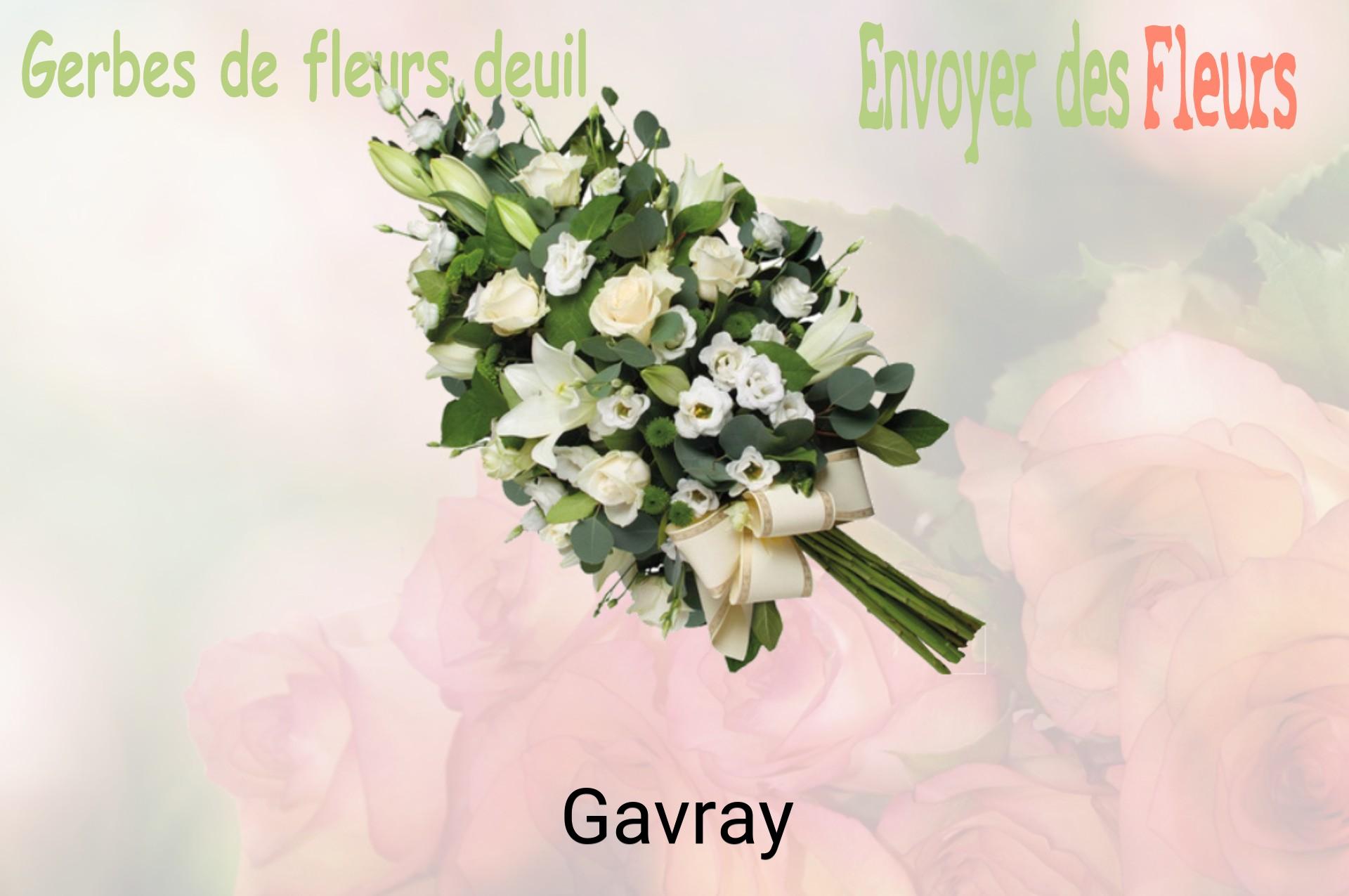 Gerbe de fleurs de deuil livrée à Gavray